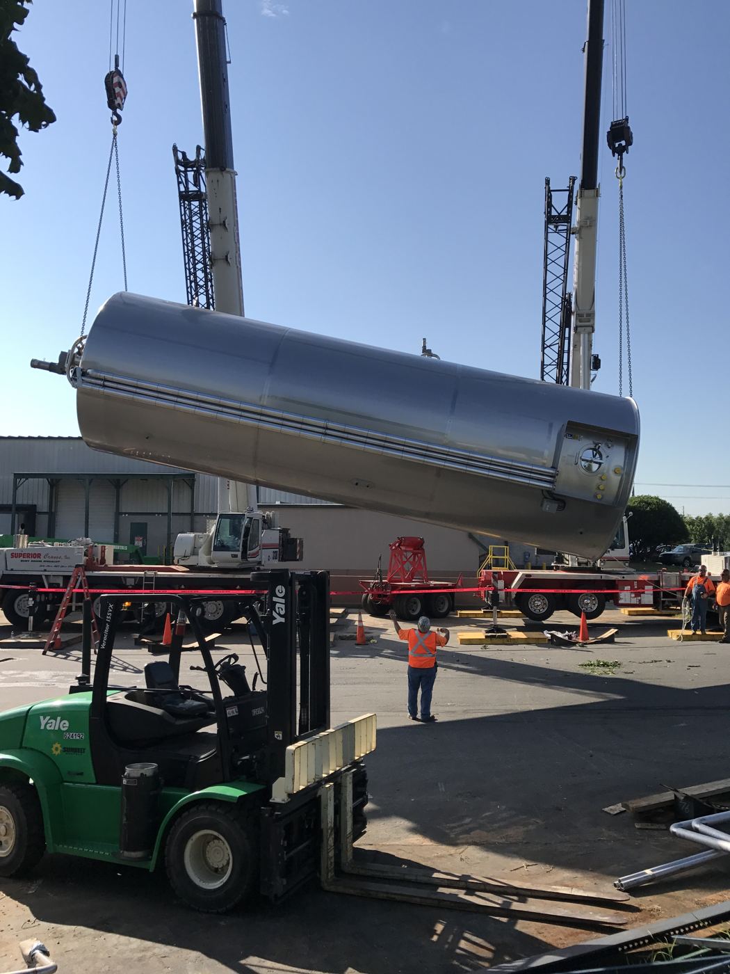 Tank handling at the dock