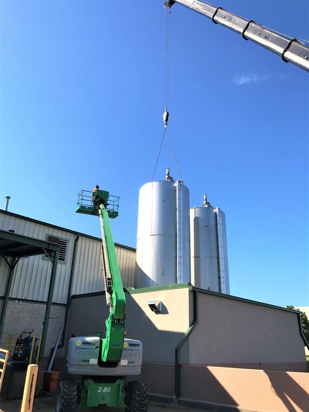 Tank picked into place